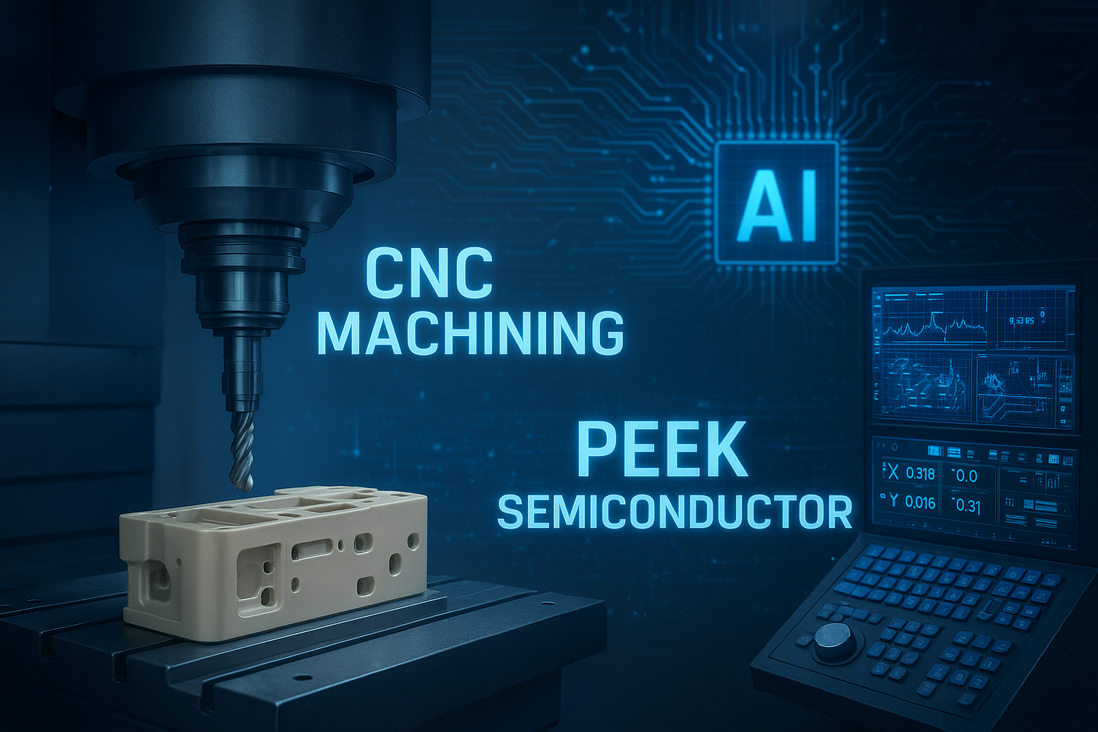 智慧機械 × CNC 加工 × PEEK × 半導體