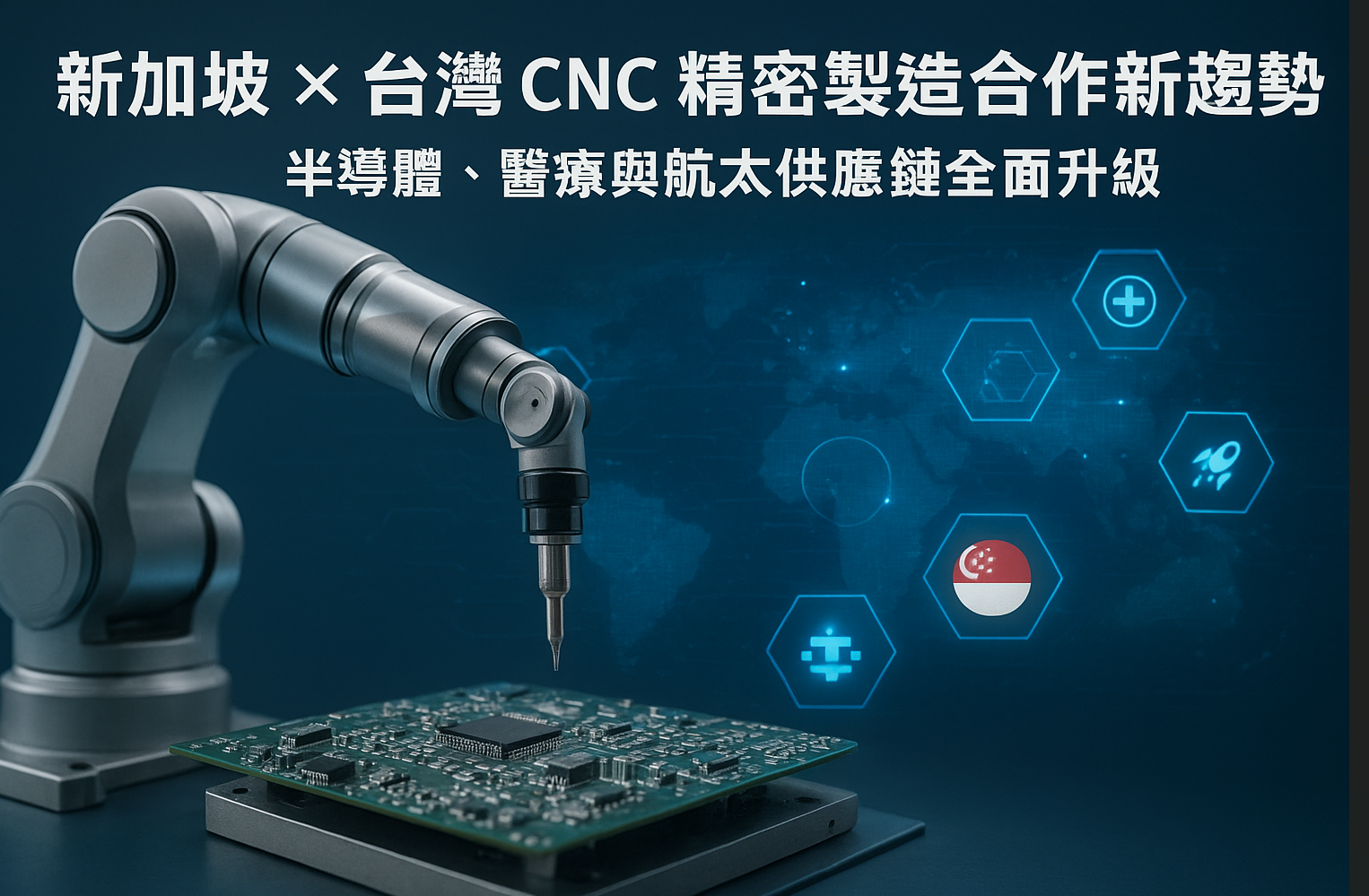 新加坡 × 台灣 CNC 精密製造合作新趨勢：半導體、醫療與航太供應鏈全面升級