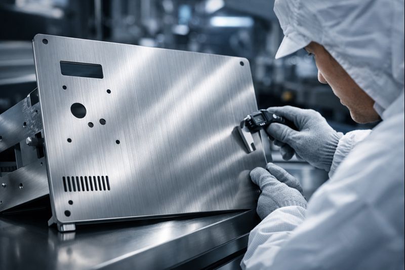 ステンレス鋼HL（ヘアライン）表面処理 – 半導体装置やCNC精密部品に適しています